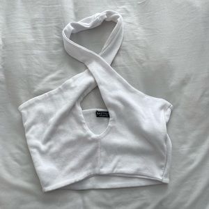 White NastyGal Halter Top